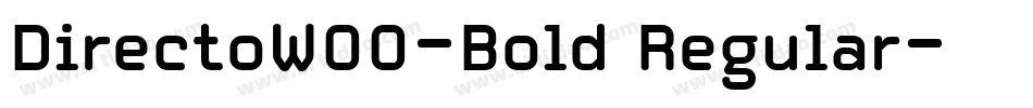 DirectoW00-Bold Regular字体转换